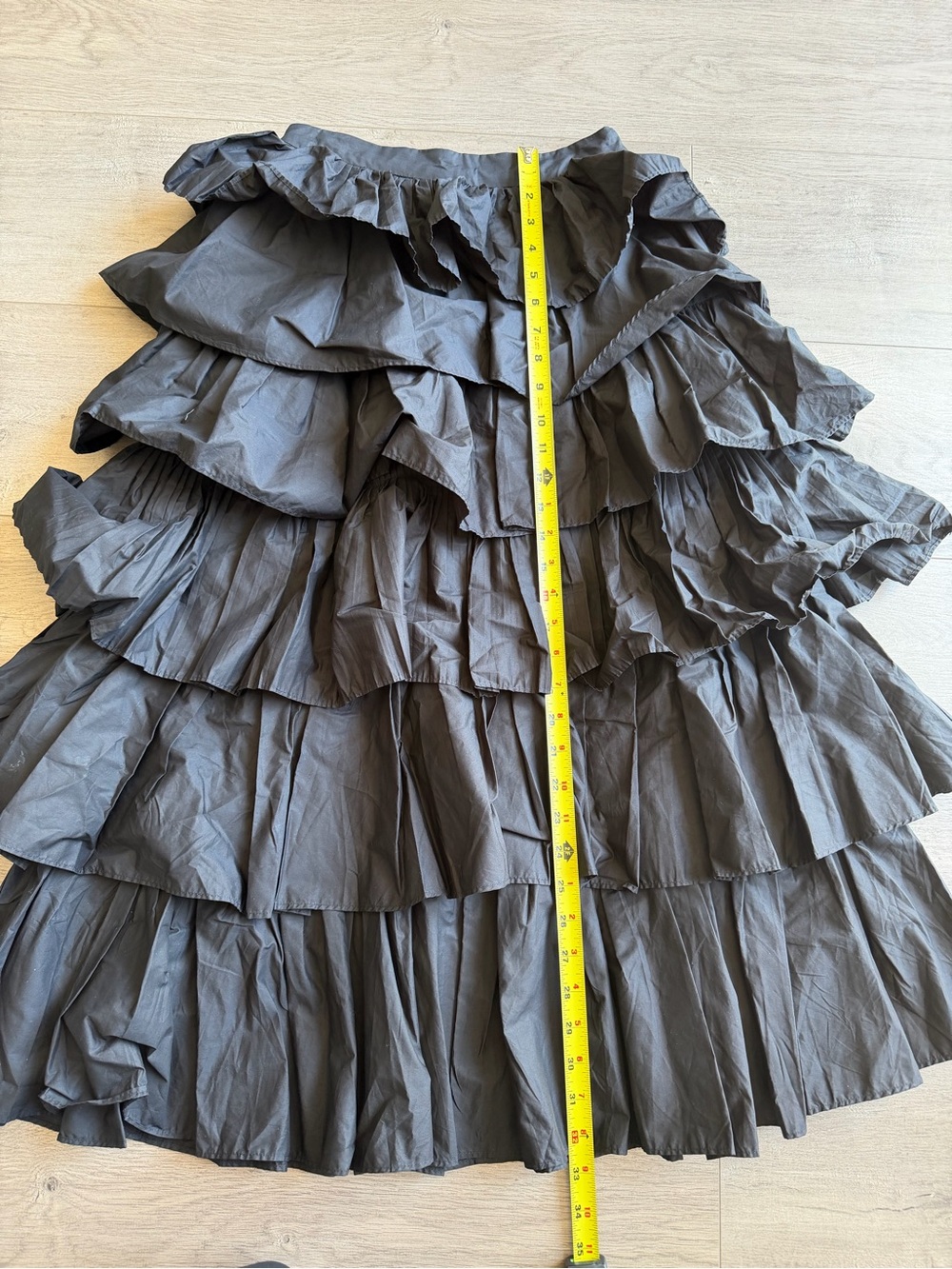 English Factory black tiered midi skirt - size XS - Picture 2 of 4